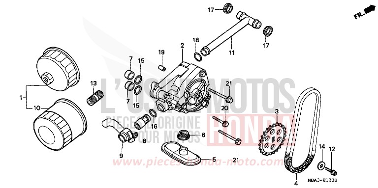 OELFILTER/OELPUMPE von Shadow Aero LIGHT CUPPER METALLIC-S (YR118K) von 1999